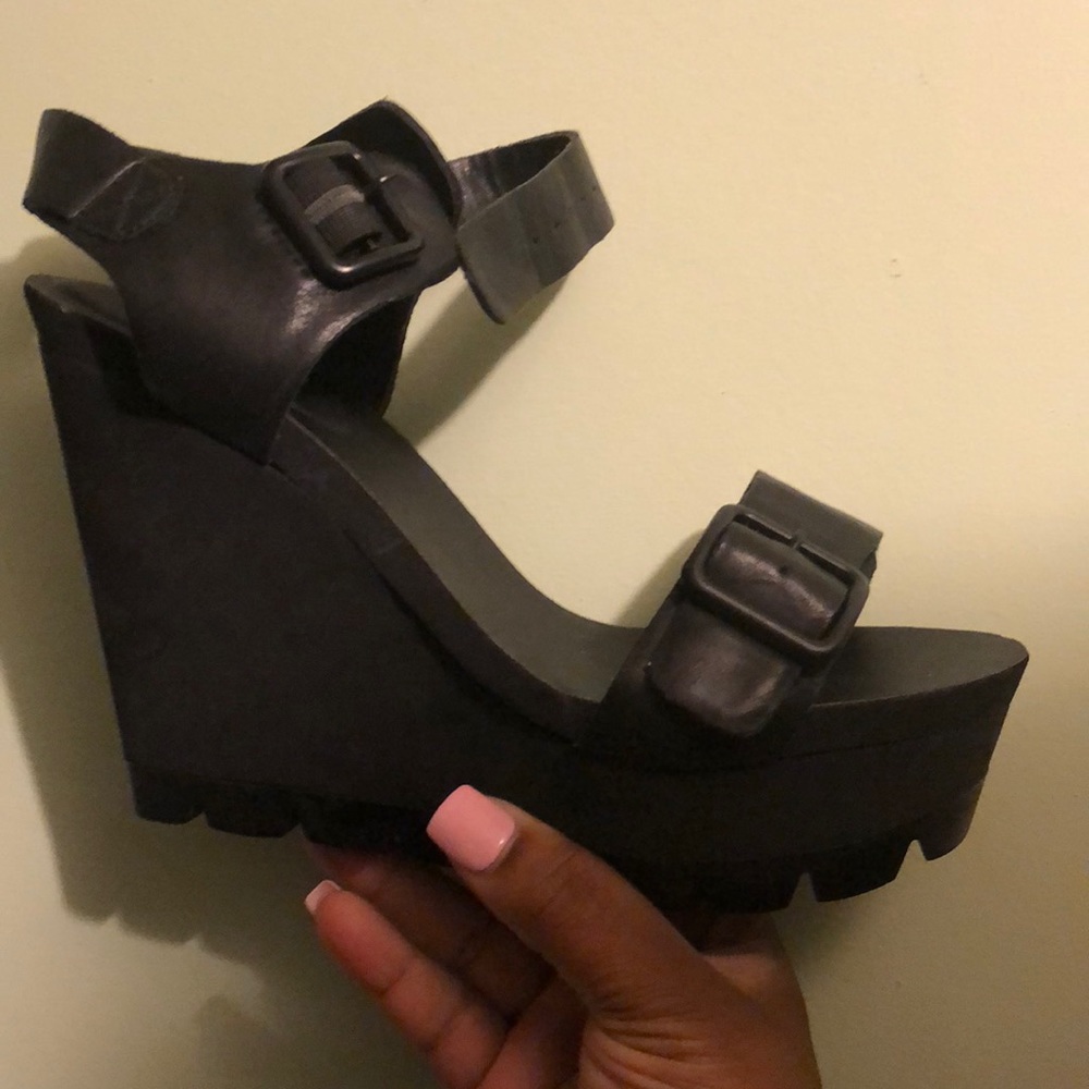 Just Fab Black Wedges